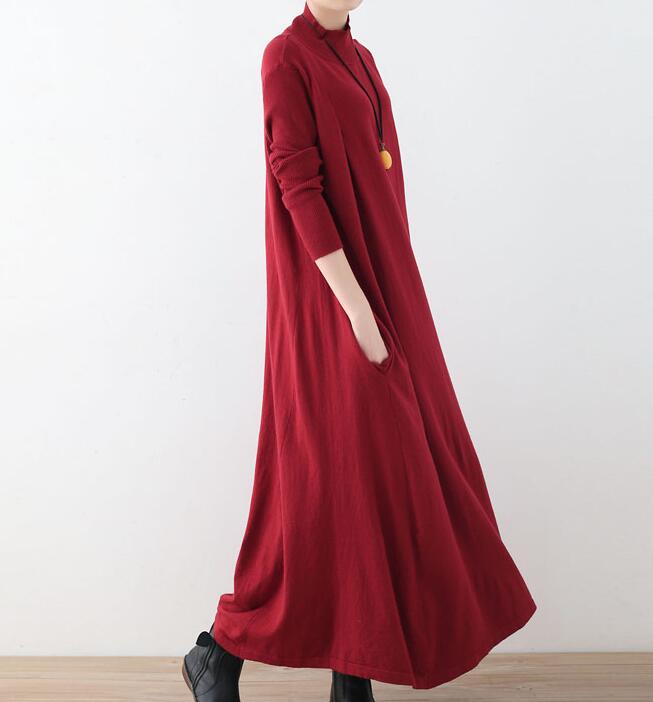 A-line Knit Long Women Dresses AMT962328 VPPBUY shop