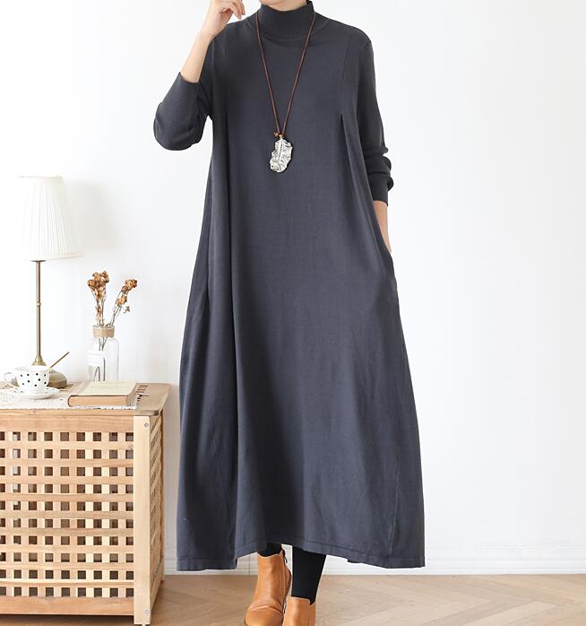 A-line Knit Long Women Dresses AMT962328 VPPBUY shop