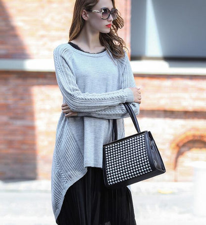 Long Sleeve  loose Style Women Tops Woolen Knit Sweater VPPBUY shop