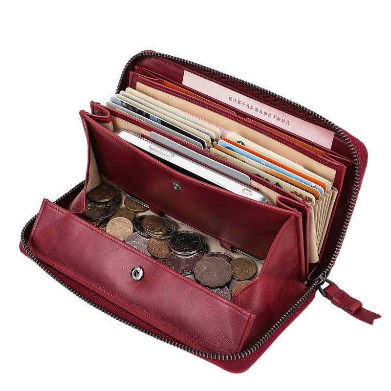 Ladies Leather Wallet Hand Bag Purse Card Package Clutch Bag Storage Bag For Gift VPPBUY shop