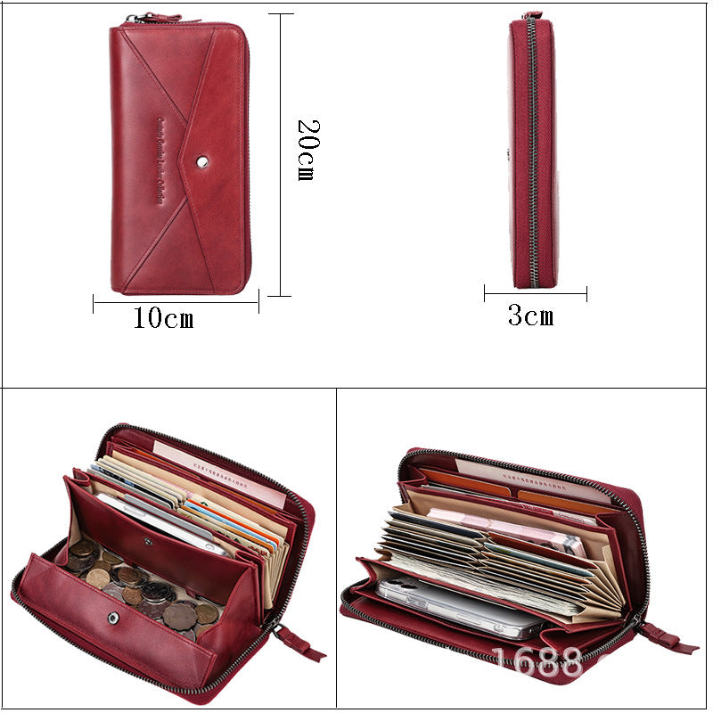 Ladies Leather Wallet Hand Bag Purse Card Package Clutch Bag Storage Bag For Gift VPPBUY shop