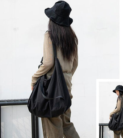 Black Canvas Simple Women Travel Bag Single Shoulder Bag VPPBUY shop