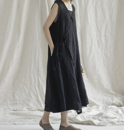 Long Sleeveless Line Women Dress YM201229 VPPBUY shop