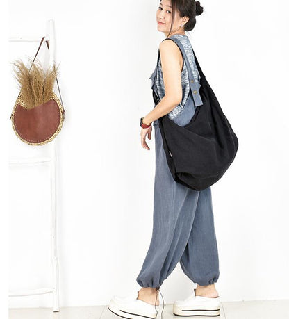 Casual Large Washed Linen Women Travel Bag Single Shoulder Bag VPPBUY shop