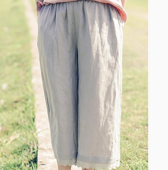 Kahki Linen Summer Women Casual Pants SJ97137 VPPBUY shop