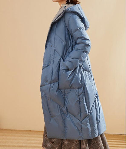 Loose Long Winter Duck Down Jacket Hooded Down Jacket Women VPPBUY shop