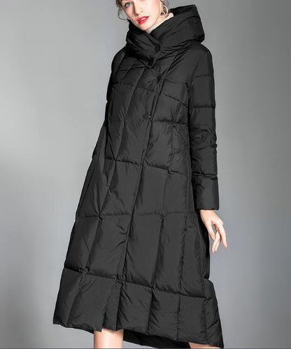 Irregular Hem Long Loose Women Down Coat Hooded Winter Loose 90% Duck Down Jackets VPPBUY shop