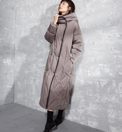 Hooded Women Winter Puffer Coat,Loose Thick 90% Duck Down Jackets, Warm Long Down Coat 5512 VPPBUY shop