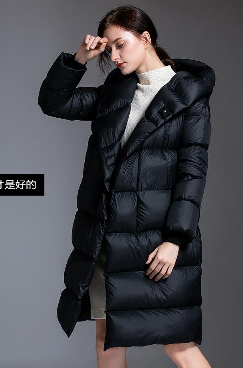 Loose Long Women Down Coat Winter Loose 90% Hooded Duck Down Jackets 2200 VPPBUY shop