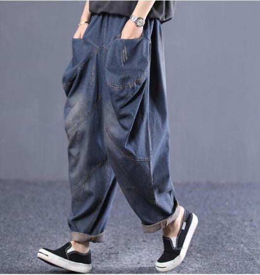 Casual Women Cotton Harem Pants Wide Leg Pants SJ981106 VPPBUY shop