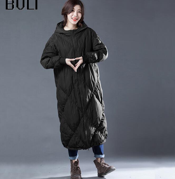 Plus Size Hooded Loose Women Down Coat Winter Duck Down Jackets VPPBUY shop