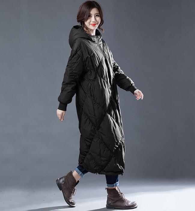 Plus Size Hooded Loose Women Down Coat Winter Duck Down Jackets VPPBUY shop