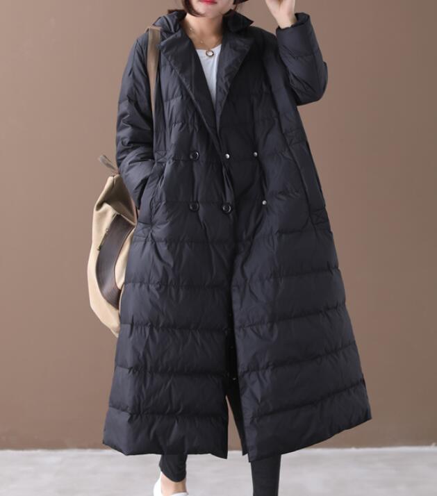 Long Winter Puffer Down Jacket Deep Side Pockets Women Down Coats 2200 VPPBUY shop