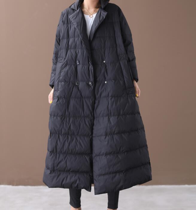 Long Winter Puffer Down Jacket Deep Side Pockets Women Down Coats 2200 VPPBUY shop