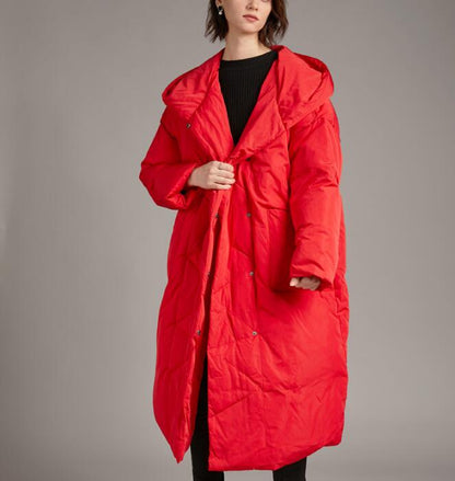 Long Loose Plus size Hooded Down Jacket Women Down Coats VPPBUY shop