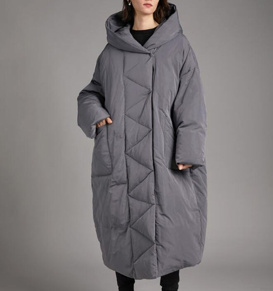 Long Loose Plus size Hooded Down Jacket Women Down Coats VPPBUY shop