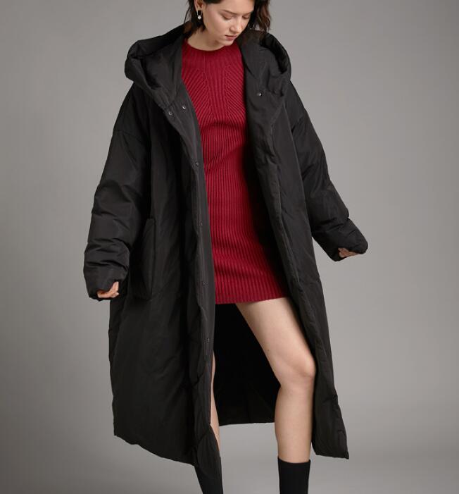 Long Loose Plus size Hooded Down Jacket Women Down Coats VPPBUY shop