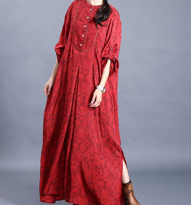 Large Hem  Linen Cotton Women Maxi Dresses  LVSG200122 VPPBUY shop