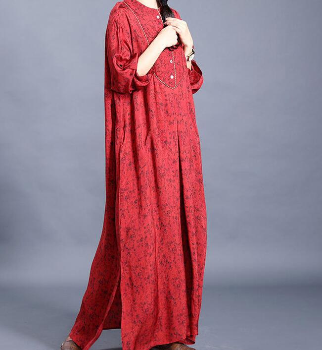 Large Hem  Linen Cotton Women Maxi Dresses  LVSG200122 VPPBUY shop