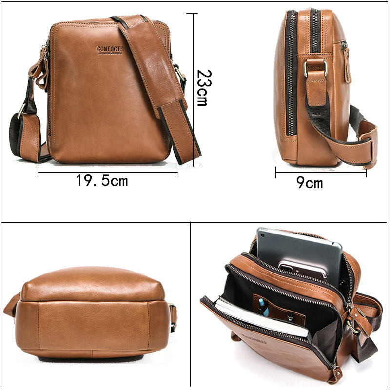 Personalized Men's Leather Shoulder Bag, Messenger Bag Crossbody bag, Gift for Him VPPBUY shop