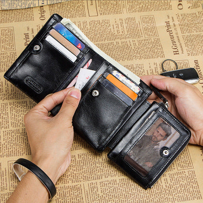 Men's Leather Wallet Purse Card Package Hand Bag Clutch Bag Storage Bag For Gift VPPBUY shop