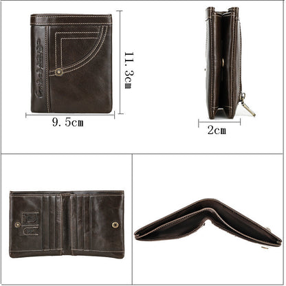 Men's Leather Wallet Purse Card Package Hand Bag Clutch Bag Storage Bag For Gift VPPBUY shop