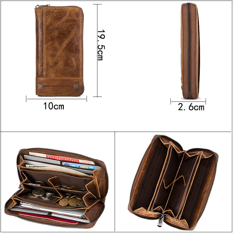 Men's Leather Wallet Purse Hand Bag Card Package Clutch Bag Storage Bag For Gift VPPBUY shop