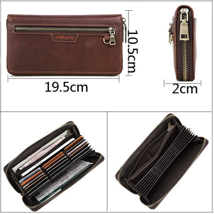 Men's Leather Wallet Purse Card Package Hand Bag Clutch Bag Storage Bag For Gift VPPBUY shop