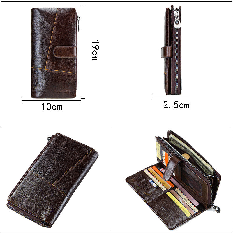 Men's Leather Wallet Purse Card Package Hand Bag Clutch Bag Storage Bag For Gift VPPBUY shop