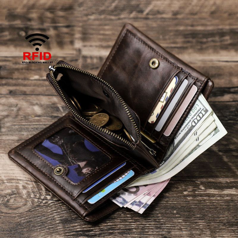 Men's Leather Wallet Purse Card Package Hand Bag Clutch Bag Storage Bag For Gift VPPBUY shop