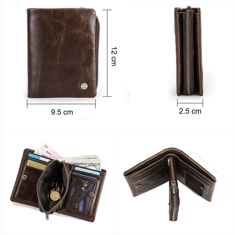 Men's Leather Wallet Purse Card Package Hand Bag Clutch Bag Storage Bag For Gift VPPBUY shop