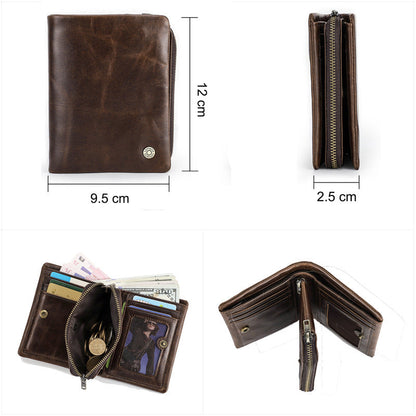 Men's Leather Wallet Purse Card Package Hand Bag Clutch Bag Storage Bag For Gift VPPBUY shop