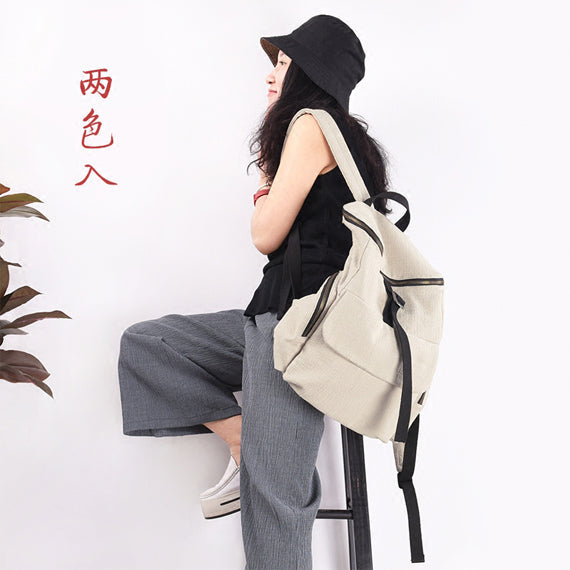 Large Simple Style Women Backpack Canvas Shoulder Bag VPPBUY shop