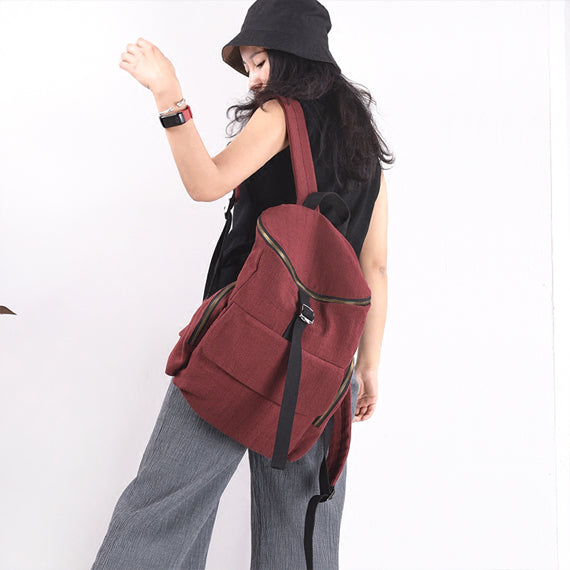 Large Simple Style Women Backpack Canvas Shoulder Bag VPPBUY shop