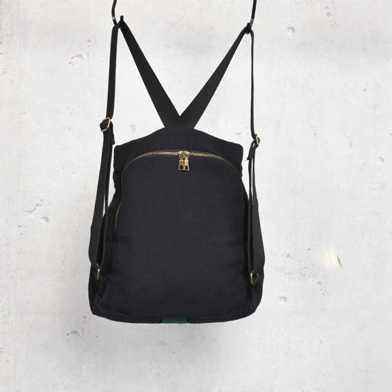 Black Green Color Block Simple Style Women Backpack Shoulder Bag VPPBUY shop