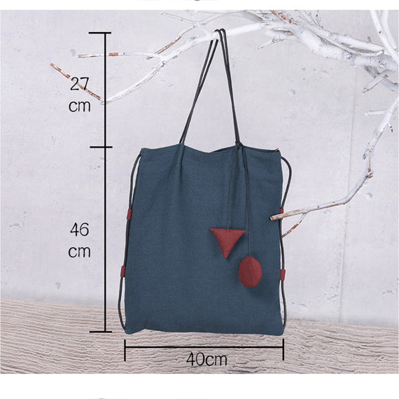 Cotton Linen Women Large Bag Simple Style Women Backpack Shoulder Bag VPPBUY shop