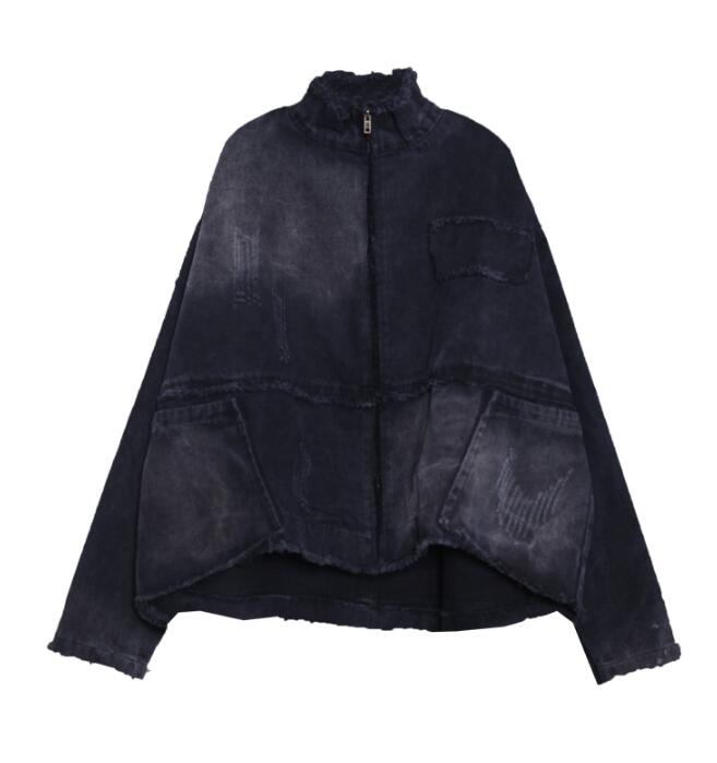 Washed Denim Women Spring Casual Coat Loose Hooded Parka Plus Size Short Coat Jacket VPPBUY shop