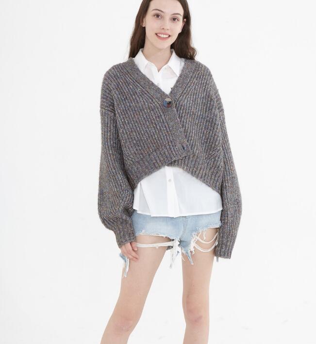 loose cardigan Short Style Women Tops Woolen Knit Sweater VPPBUY shop