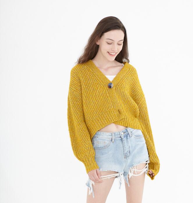 loose cardigan Short Style Women Tops Woolen Knit Sweater VPPBUY shop