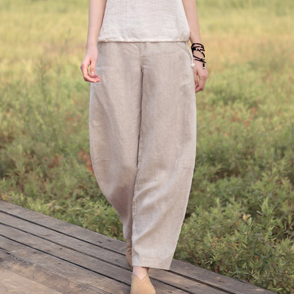 Casual Women Wide Leg Linen Pants BZ981104 VPPBUY shop