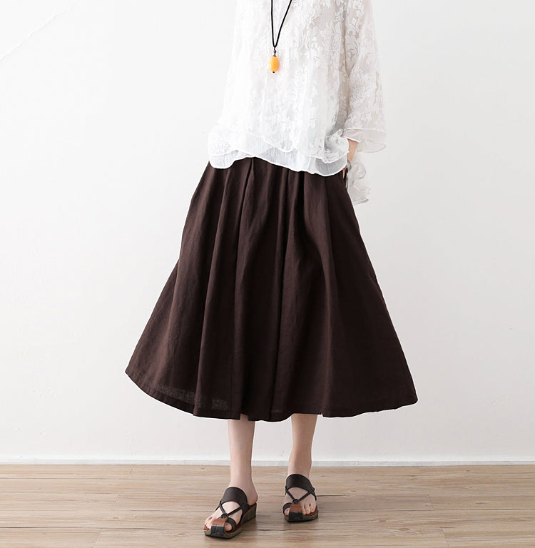 Casual Summer Women Skirts Women Skirts Women Linen Cotton Skirts ATM962315 VPPBUY shop