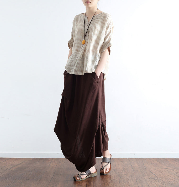 Casual Summer Women Skirts Women Skirts Women Linen Cotton Skirts ATM962318 VPPBUY shop