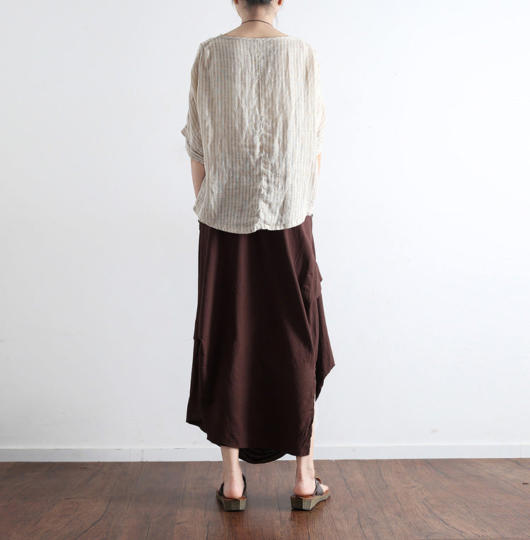 Casual Summer Women Skirts Women Skirts Women Linen Cotton Skirts ATM962318 VPPBUY shop