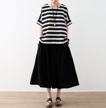 Casual Summer Women Skirts Women Skirts Women Linen Cotton Skirts ATM962315 VPPBUY shop