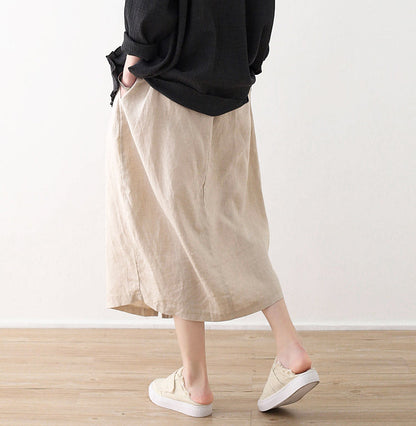 Casual Summer Women Skirts Women Skirts Women Linen Cotton Skirts ATM962320 VPPBUY shop