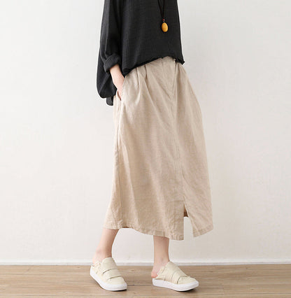 Casual Summer Women Skirts Women Skirts Women Linen Cotton Skirts ATM962320 VPPBUY shop