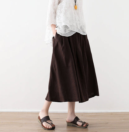 Casual Summer Women Skirts Women Skirts Women Linen Cotton Skirts ATM962315 VPPBUY shop