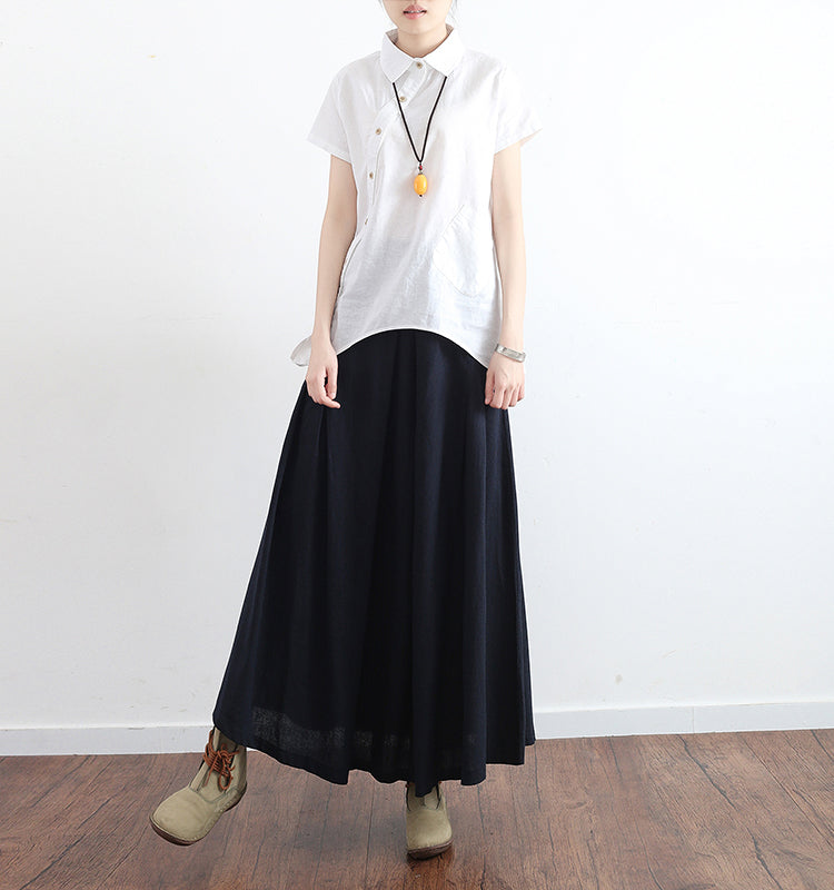 Casual Summer Women Skirts Women Skirts Women Linen Cotton Skirts ATM962325 VPPBUY shop