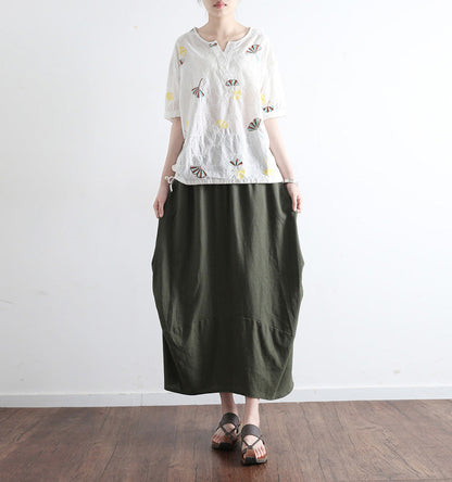 Casual Summer Women Skirts Women Skirts Women Linen Cotton Skirts ATM962326 VPPBUY shop