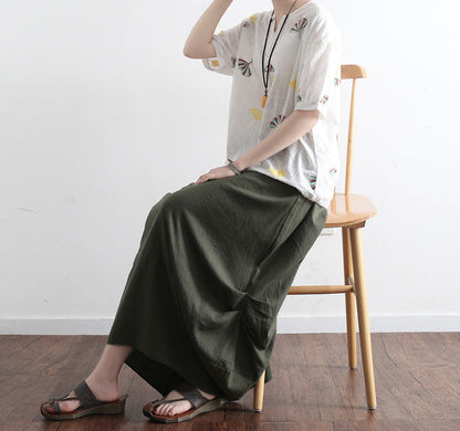 Casual Summer Women Skirts Women Skirts Women Linen Cotton Skirts ATM962326 VPPBUY shop